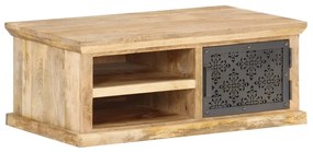 vidaXL Măsuță cafea cu ușă, 90 x 50 x 35 cm, lemn masiv de mango