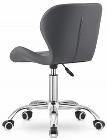 Scaun de birou din piele ecologica Culoare gri, AVOLA