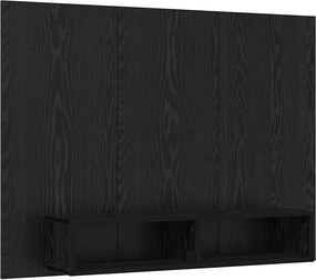 vidaXL Set comodă TV Stejar Negru 120 x 23,5 x 90 cm Lemn compozit