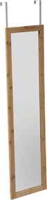 Oglinda pentru usa, rama din bambus, 110 x 30 x 1,5 cm