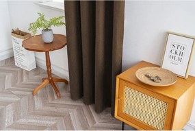 Draperie opaca DUNES VELVET 140x250 cm, maro Agatat: Inele metalice