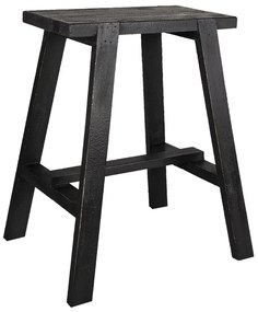 Scaunel negru, din lemn masiv, 50x39x58 cm, Rasty