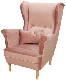 ShopJK FOTOLIU CU SUPORT PENTRU PICIOARE - VELUR - ROZ