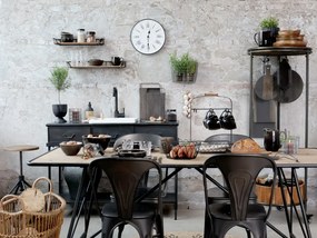 Scaun dining negru din fier Factory