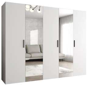Dulap de haine 250 cm Borry 2 (alb + Negru). 1125835