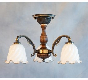 Lustra rustica aplicata cu 3 brate design italian 5910