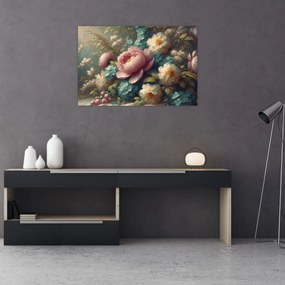 Tablou - Natură moartă cu flori - pictură (90x60 cm)