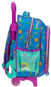 Prințesele Disney Rapunzel rucsac școlar pe role, geantă 30 cm