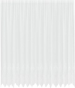 vidaXL Cortină din Dantelă cu perdele Alb 260 x 400 cm Poliester