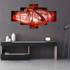 Tablou - forme roșii (125x70 cm), în 40 de alte dimensiuni noi