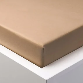 Cearşaf elastic jersey cu elastan maro 180 x 200 cm