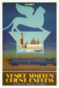 Reproducere Vintage Travel Poster (Venice / Orient Express)