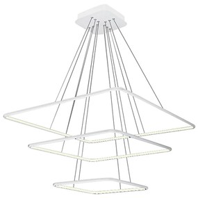 Lustra LED suspendata design modern NIX alb, 80x80cm