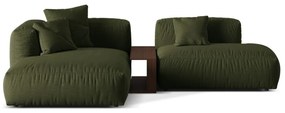Colțar modular verde (cu colț pe partea stângă ) Martina – Micadoni Home