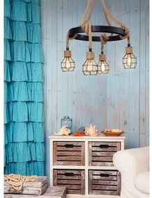 Lustră LED pe cablu ROPE ALEGRA 4xE27/10W/230V