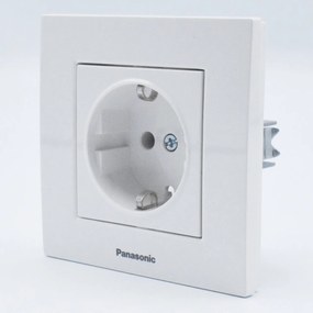 Priza simpla cu impamantare Karre Plus Panasonic, ST, alba