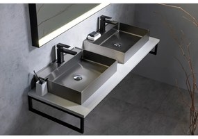 Chiuvetă argintie din oțel inoxidabil 55x42 cm Aurum – Sapho