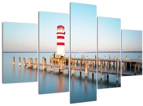 Tablou cu far la răsărit de soare (150x105 cm)