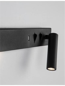 Aplica ambientala cu reader LED directionabil si USB Charger Vida neagra NVL-9533521
