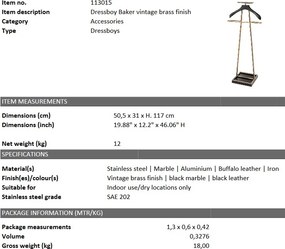 Suport haine design LUX Baker, alama vintage 113015 HZ