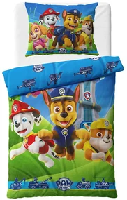 Carbotex Lenjerie de pat din microfibră Paw PatrolRunning to the Rescue, 140 x 200 cm, 70 x 90 cm