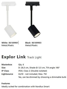 Accesoriu, Spot directionabil Explore negru, pentru sina Nordlux Link