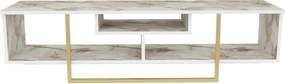 Comoda TV ASAL 150, bej/auriu, PAL melaminat, 150x35x40 cm