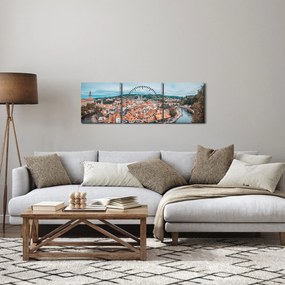 Tablou - Krumlov din Cehia (cu ceas) (90x30 cm)