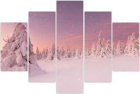 Tablou - Copaci sub așternut de zăpadă (150x105 cm)
