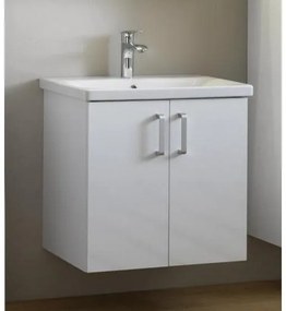 Set mobilier baie (masca cu 2 usi si lavoar) Kolpa San Evelin 80 cm, alb