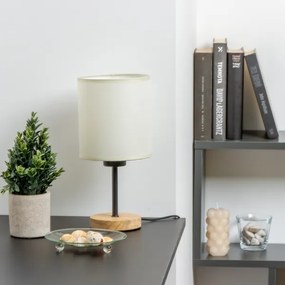 Lampă de masă Brilagi NUBILA WOOD 1xE27/25W/230V stejar/negru/crem