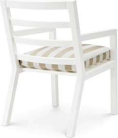 Scaun de interior/ exterior elegant design LUX Delta, alb mat