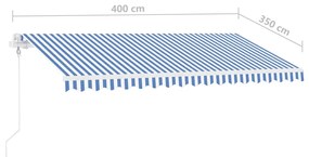 Copertina automata cu senzor vantLED, albastru alb, 400x350 cm Albastru si alb, 400 x 350 cm