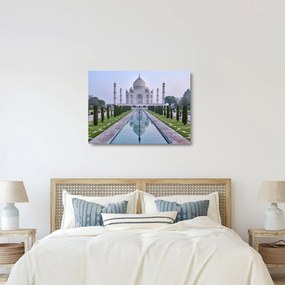 Tablou pe sticlă - Taj Mahal în răsăsrit de soare (70x50 cm)