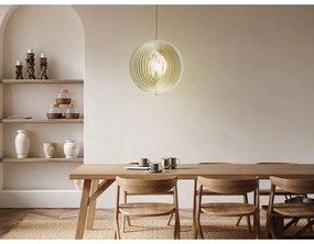 Pendul din lemn pe cablu, 1xE27/60W/230V, diametru 50 cm, lemn masiv/furnir/lemn de cauciuc