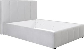 Cadru pat LONES 140x200, stofa catifelata gri deschis - Bluvel 03