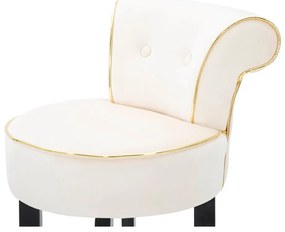 Scaun de bar crem din catifea 96 cm Luxy – Mauro Ferretti