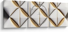 Tablou - Textura decorativă (cu ceas) (90x30 cm)