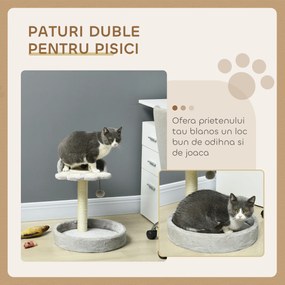 PawHut Copac de Zgariat pentru Pisici de 5kg, 41x41x44 cm, Gri | Aosom Romania