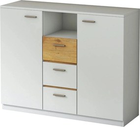 Comoda EFFECT, alb andersen/stejar lancelot, PAL, 130x42x105 cm