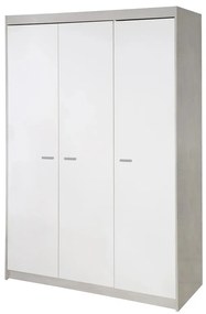 Șifonier pentru copii alb cu aspect de lemn de stejar 131x190 cm Julia – Roba