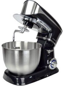 Mixer planetar Royalty Line RL-PKM1900.7, 1900W, 6.5 L, Cupa inox, 6 trepte de viteza + Pulse, Accesorii, Negru