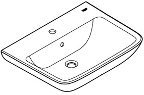 Lavoar START EDGE 600 × 448 mm, ceramică, alb - GROHE 39950000