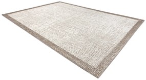 Covor sisal Floorlux 20401 Cadru şampanie si taupe