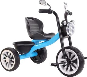 Tricicleta cu pedale NOVOKIDS™ My First Chopper Trike, Cu melodii si lumini, Max 30 kg, Roti din spuma cauciucata EVA, Cadru metalic, Model