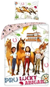 Spirit: Armăsarul vestului sălbatic Lucky lenjerie de pat 140×200cm, 70×90 cm