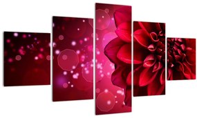 Tablou cu floare roșie (125x70 cm), în 40 de alte dimensiuni noi