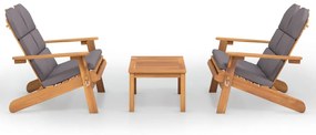 3152135 vidaXL Set mobilier de grădină Adirondack, 3 piese, lemn masiv acacia