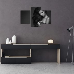 Tablou - Portretul unei femei seducătoare, alb-negru (90x60 cm)