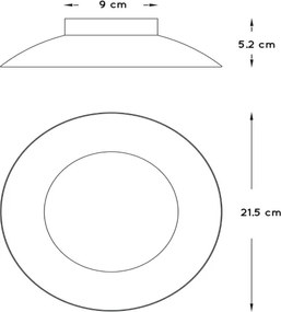 Lucide 79177/06/01 - LED plafoniera FOSKAL LED/6W/230V 21,5 cm alama